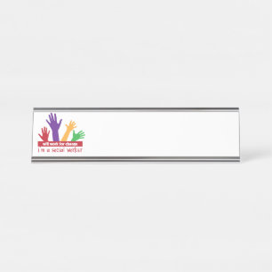 Porte-nom Pour Bureau Travailler pour le changement