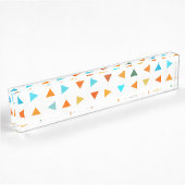 Porte-nom Pour Bureau Triangles colorés