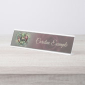 Porte-nom Pour Bureau Trois fées, les compagnons du coeur magique. (Devant)