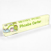 Porte-nom Pour Bureau Trois petits hiboux