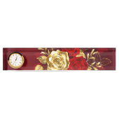 Porte-nom Pour Bureau Trois Roses de bijoux (Devant)