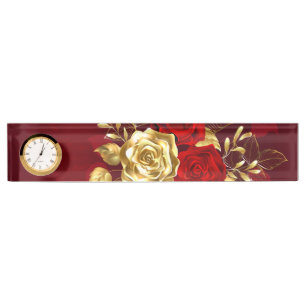 Porte-nom Pour Bureau Trois Roses de bijoux