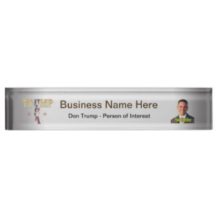 Porte-nom Pour Bureau Trump Gold Presidential