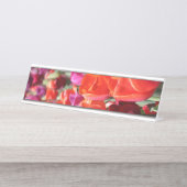 Porte-nom Pour Bureau Tulipes chaudes tombées (Devant)