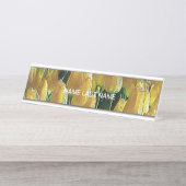 Porte-nom Pour Bureau Tulips Sunshine Yellow (Devant)