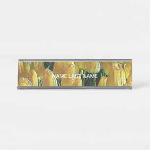 Porte-nom Pour Bureau Tulips Sunshine Yellow