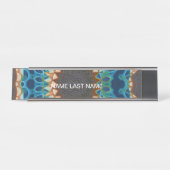 Porte-nom Pour Bureau Turquoise Gold Sun Southwestern Art (Devant)
