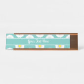 Porte-nom Pour Bureau Turquoise Joli Petit Marguerite (Devant)