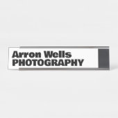 Porte-nom Pour Bureau Typographie moderne en gras (Devant)