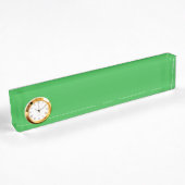 Porte-nom Pour Bureau un arrière - plan vert avec une bordure blanche