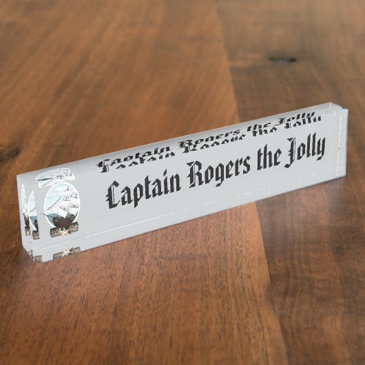 Porte-nom Pour Bureau Un bateau pirate (Taille)