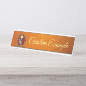 Porte-nom Pour Bureau Un crâne (Devant)