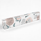 Porte-nom Pour Bureau Un rose