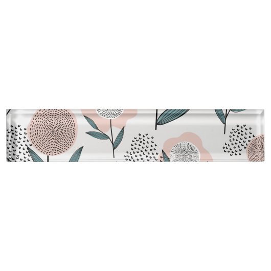 Porte-nom Pour Bureau Un rose (Devant)