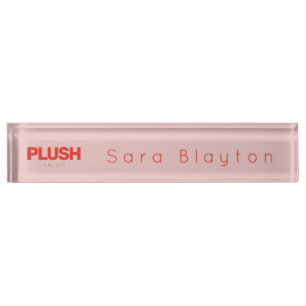Porte-nom Pour Bureau Une entreprise personnalisée, rose et rouge