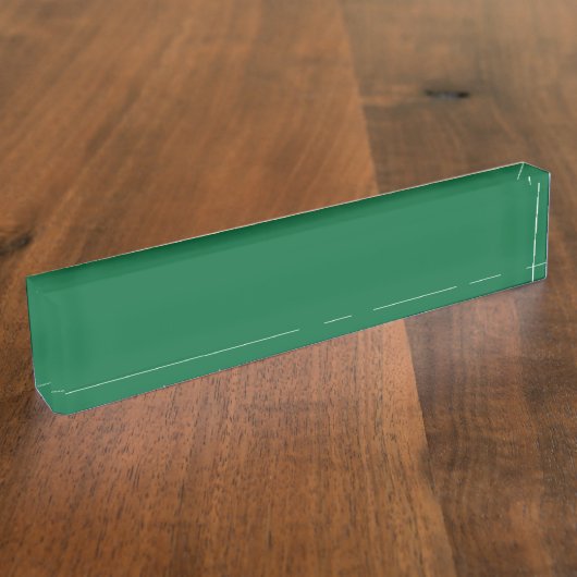 Porte-nom Pour Bureau Une feuille verte vif avec des veines distinctes e (Taille)