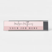Porte-nom Pour Bureau Une typographie manuscrite minimaliste moderne (Devant)