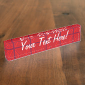 Porte-nom Pour Bureau Union Jack rouge (Taille)