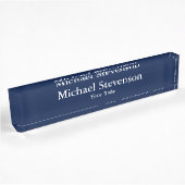 Porte-nom Pour Bureau Unique Bleu Élégant Bureau Moderne