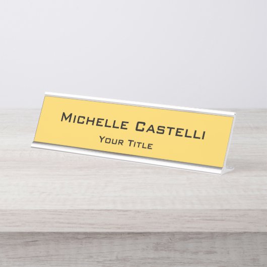 Porte-nom Pour Bureau Unique professionnel classique simple (Devant)