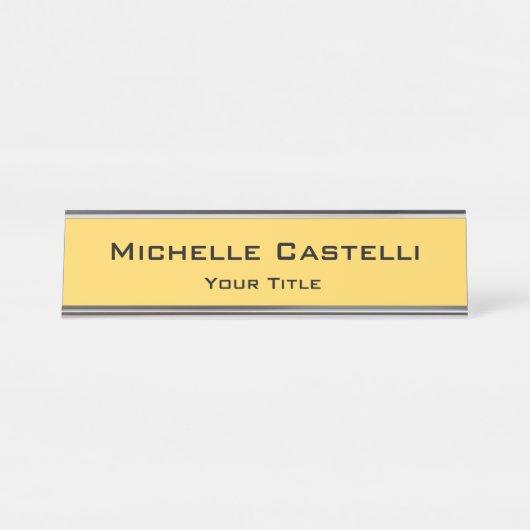 Porte-nom Pour Bureau Unique professionnel classique simple (Devant)