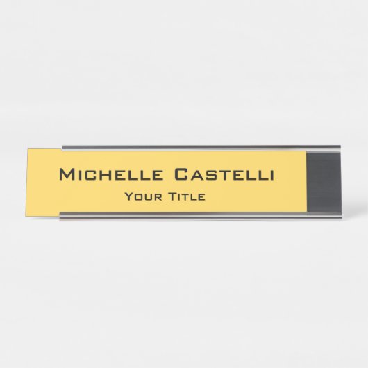 Porte-nom Pour Bureau Unique professionnel classique simple (Devant)