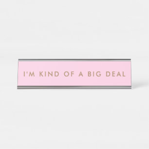 Porte-nom Pour Bureau Unique Rose Novelty Funny Desk Nom Plate