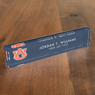 Porte-nom Pour Bureau Université d'Auburn Auburn UA Logo