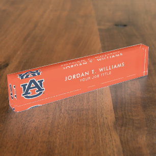 Porte-nom Pour Bureau Université d'Auburn Auburn UA Logo