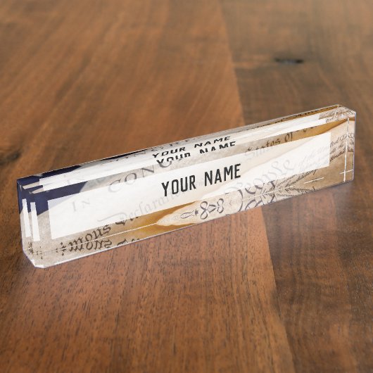 Porte-nom Pour Bureau US Founding Documents (Taille)