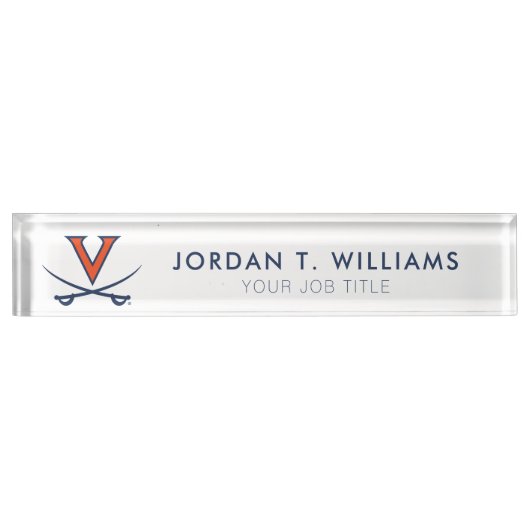 Porte-nom Pour Bureau V Saber (Devant)