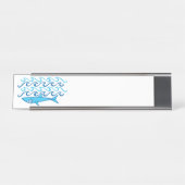 Porte-nom Pour Bureau Vagues de requin (Devant)