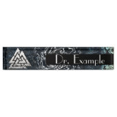 Porte-nom Pour Bureau Valknut~ (Wavy) (Devant)