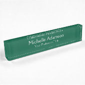 Porte-nom Pour Bureau Vert Couleur Professionnel Plat Moderne