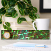 Porte-nom Pour Bureau Vert et taché, rayures et effet de mur