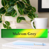 Porte-nom Pour Bureau Vert Jaune ombre clair de lune Double bande