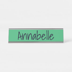 Porte-nom Pour Bureau Vert marin