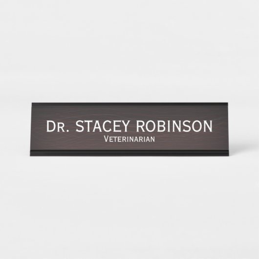 Porte-nom Pour Bureau vétérinaire (Devant)