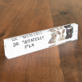 Porte-nom Pour Bureau Vétérinaire DVM chien lapin chat chaton (Taille)