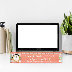 Porte-nom Pour Bureau Vétérinaire professionnel•Personnalisé
