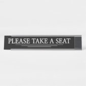 PORTE-NOM POUR BUREAU "VEUILLEZ VOUS ASSEIR" (Devant)