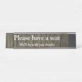Porte-nom Pour Bureau "Veuillez vous asseoir" (Devant)