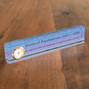 Porte-nom Pour Bureau Victimes de rappel de bureau de psychiatres