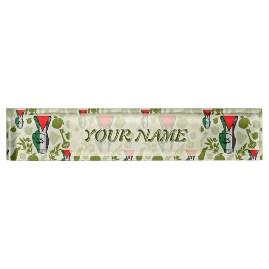 Porte-nom Pour Bureau Victory Sign Hand Resistance Red Triangle Symbol (Devant)