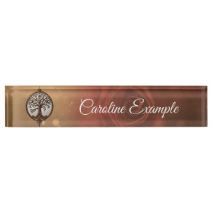 Porte-nom Pour Bureau Vie Mystique de l'Arbre