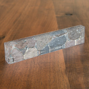 Porte-nom Pour Bureau vieille pierre