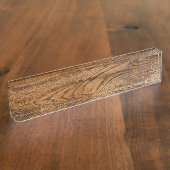 Porte-nom Pour Bureau Vieux regard du bois de grain (Taille)