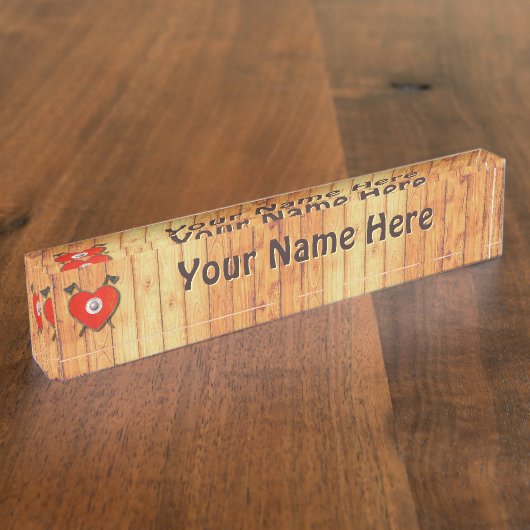Porte-nom Pour Bureau Viking Valentine (Taille)