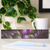 Porte-nom Pour Bureau Violet Abstrait violet violet kaki fractal