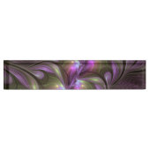 Porte-nom Pour Bureau Violet Abstrait violet violet kaki fractal (Devant)